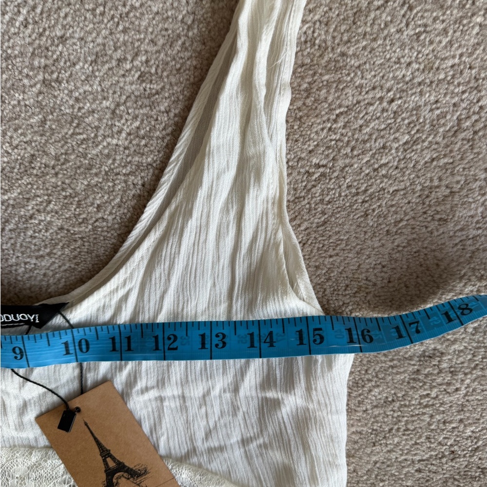 NWT Haoduoyi Cream Lacy Dress - Picture 2 of 8